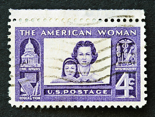 istock American Woman Stamp 185312098