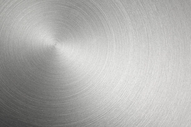 circulaire métal brossé texture - metal steel textured stainless steel photos et images de collection