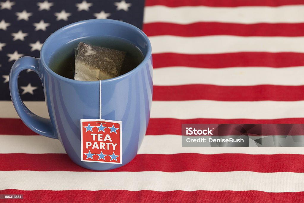 Tazza di tè & bandiera - Foto stock royalty-free di Bandiera