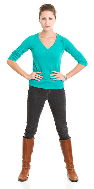 istock Tough Young Woman Standing With Attitude 185313032