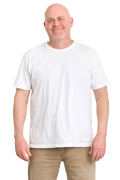 portrait homme d'âge mûr - plain shirt photos et images de collection