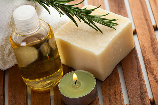 istock Spa concept with soap, rosemary 185313204