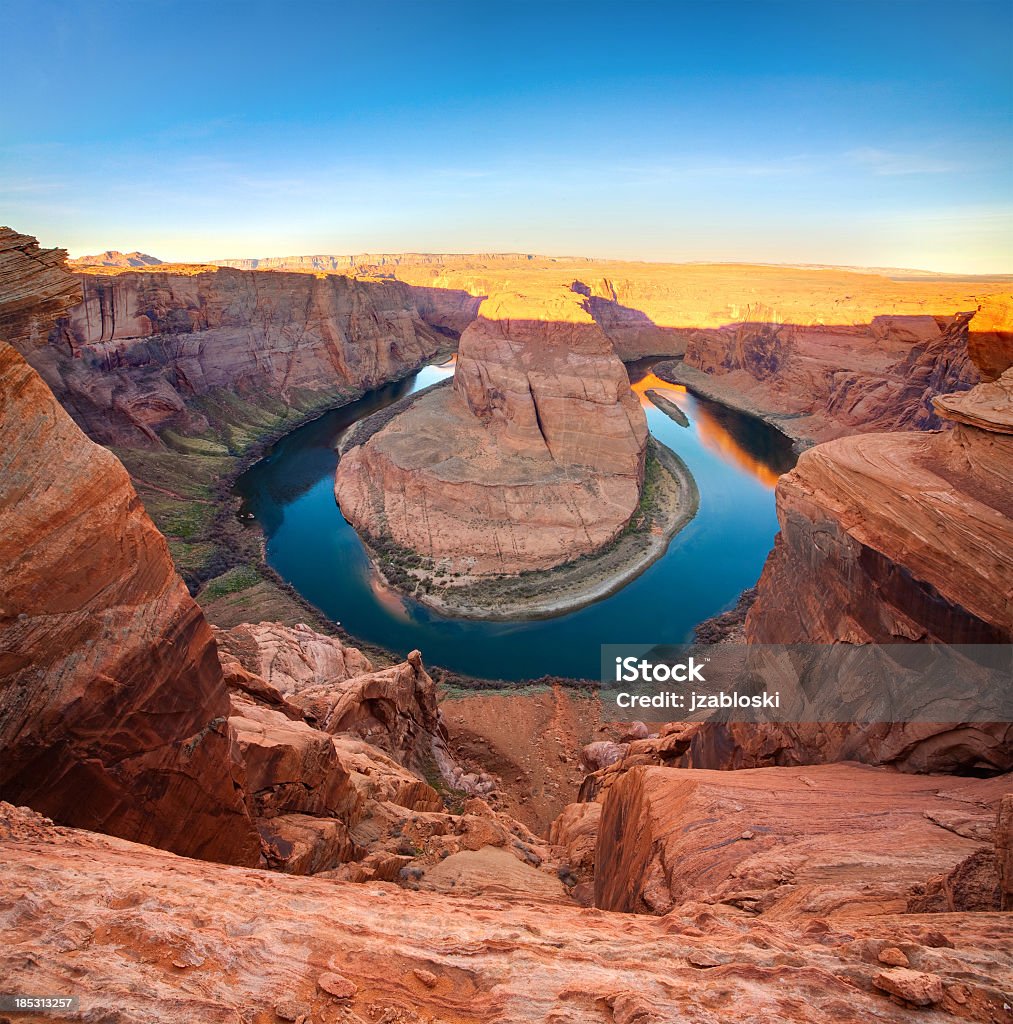 Подкова Bend - Стоковые фото Подкова - река Колорадо роялти-фри