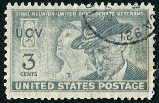 Cancelled Stamp From The United States Commemorating The Final Reunion For Confederate Soldiers.