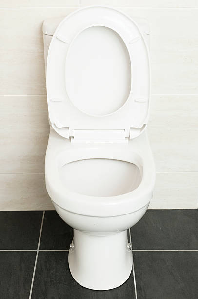 istock White toilet in tiled bathroom 185313796