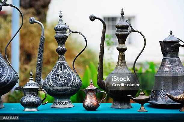 Turecki Arabski Dzbanek Do Kawy Herbaty - zdjęcia stockowe i więcej obrazów Czajnik - Czajnik, Turcja, Antyczny