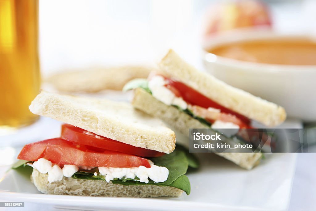 Mittagessen-Suppe ans sandwich - Lizenzfrei Apfel Stock-Foto