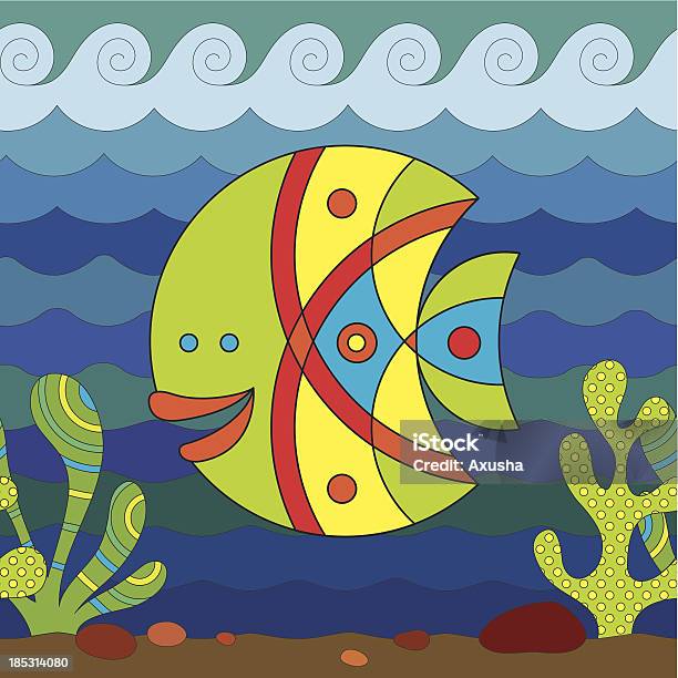 Stylize Fish Stock Illustration - Download Image Now - Algae, Animal Markings, Animals In The Wild