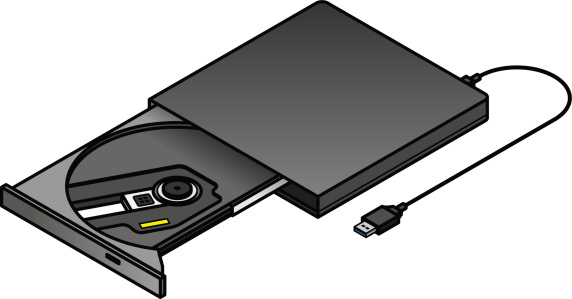 An external USB tray loading optical drive.