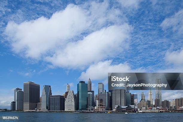 Downtown Manhattan New York Skyline Stock Photo - Download Image Now - Aerial View, American Culture, Architecture