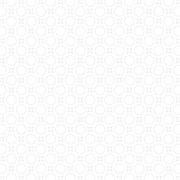 Vector illustration of Seamless pattern of hand-drawn circles on white.