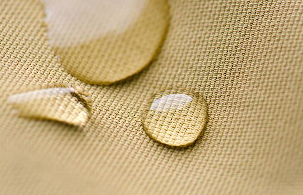 Water Beads on Waterproof Textile stock photo