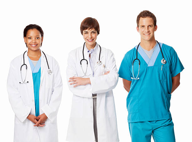 istock Team of Multi Ethnic Doctors - Isolated 185317090
