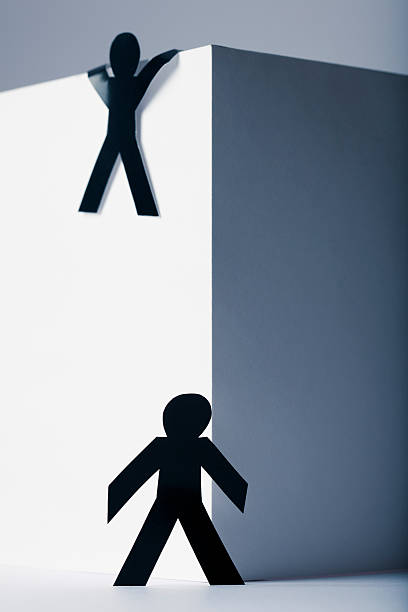 istock Watching a climber succeed - paper people concept 185318711