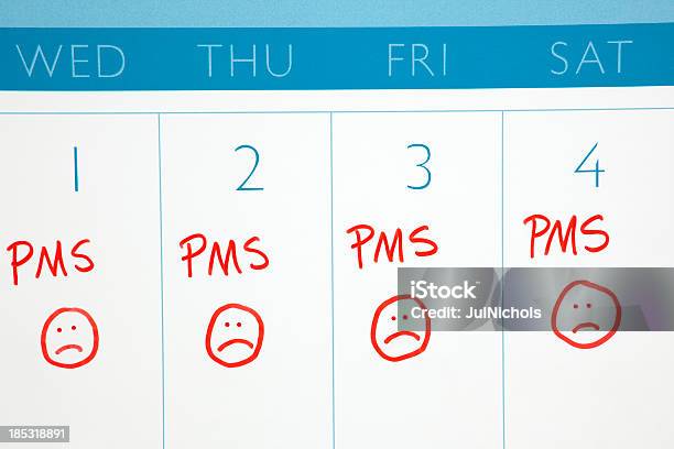 Foto de Calendário Pms Ou Menstruação Ciclo e mais fotos de stock de TPM - TPM, Calendário, Menstruação