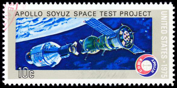 Cancelled Stamp From The United States: Apollo Soyuz Space Test Project.