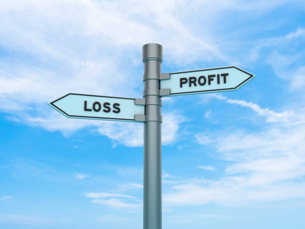 istock Directional Sign with Loss Profit Words 1853192065