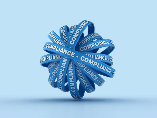 istock Circular Ribbons with COMPLIANCE Word 1853194150