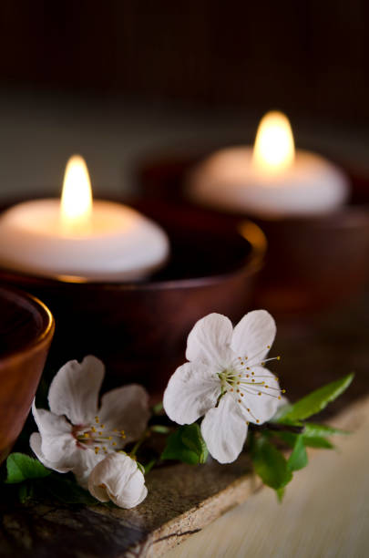 istock Floating Candles in a Zen Spa 185319573