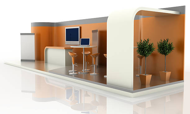 istock Your company blank trade exhibition stand 185319721