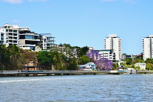 Floating boardwalk over the Brisbane River, Howard Smith Wharves to New Farm walk, Queensland