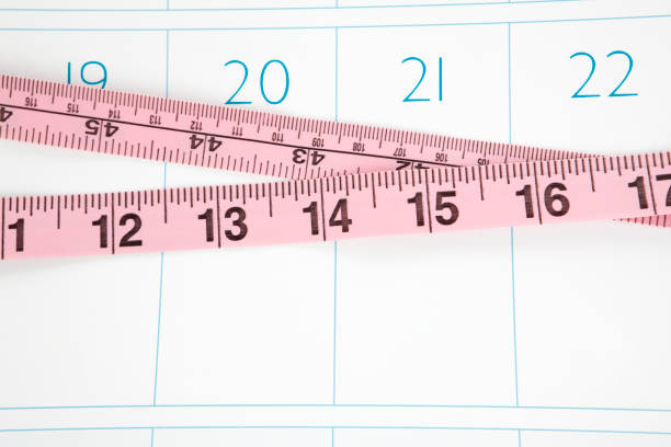 istock Calendar with Measuring Tape 185320831