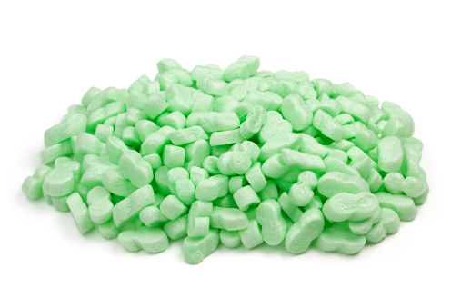 Packing peanuts isolated on white.Please also see:
