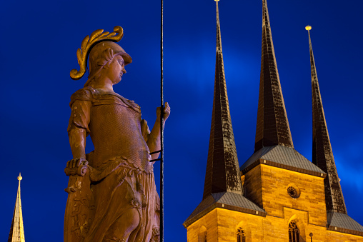 Erfurt, scupture with Severikirche