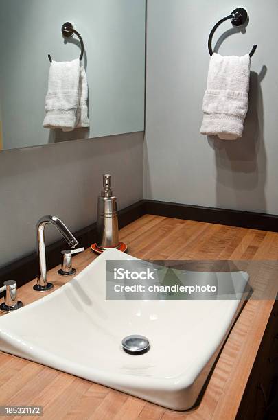 Close Up Of Modern Bathroom Sink Stock Photo - Download Image Now - Architectural Feature, Bathroom, Bathroom Sink