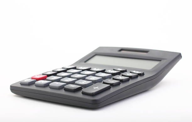 Calculator on a white background stock photo