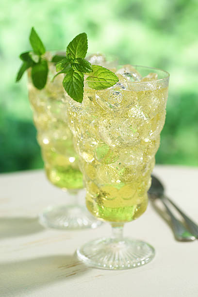 istock Two Glasses of Iced Green Tea 185321331