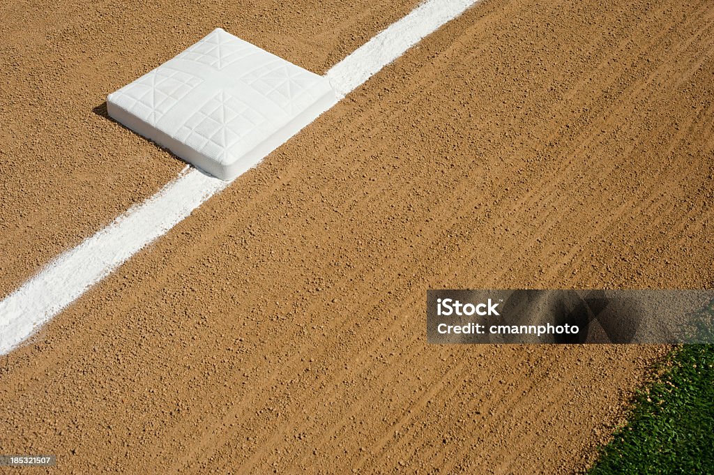 Baseball-Prima base - Foto stock royalty-free di Campo da baseball