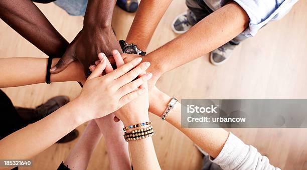 Hands All In Stock Photo - Download Image Now - Hands Clasped, Circle, Multiracial Group