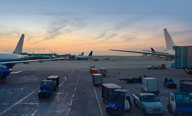 istock Airport at sunset 185321873