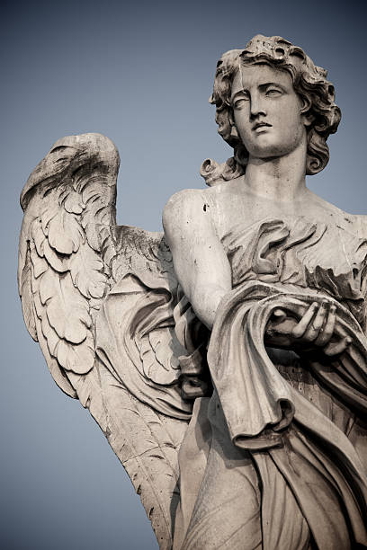 istock Marble angel sculpture from Ponte Sant'Angelo bridge in Rome 185321932