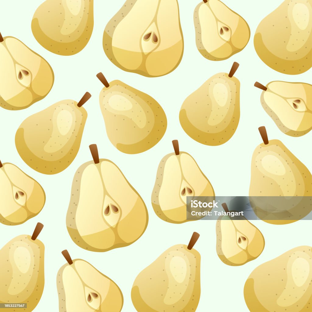 Pear Layout Pear Fruit Pattern Background Design Stock Illustration - Download ...