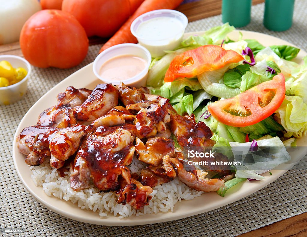 Combinação de frango Teriyaki - Foto de stock de Frango Teriyaki royalty-free