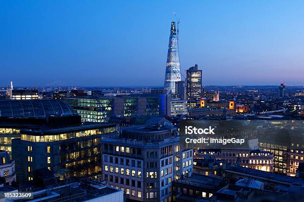 The Shard And Offices At Dusk Stock Photo - Download Image Now - Architecture, Blue, Building Exterior
