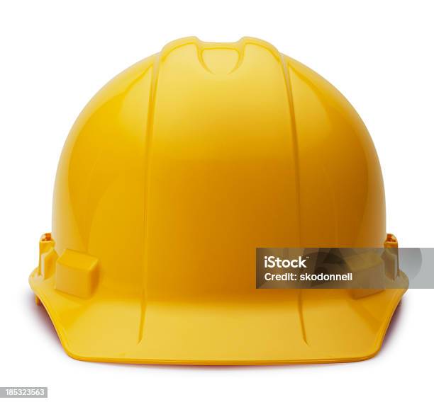 Construction Helmet On White Stock Photo - Download Image Now - Hardhat, Helmet, Work Helmet