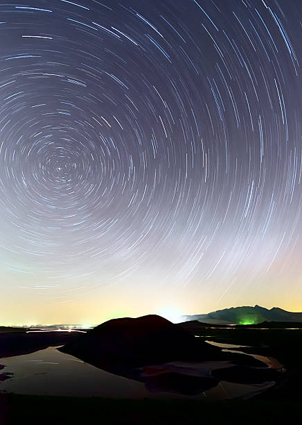 istock Long exposure photo sky at night. 185323676