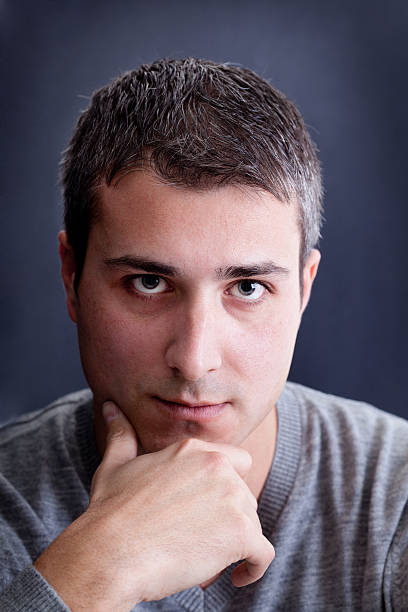 istock Close up portrait of young man 185323689
