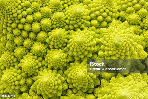 Foto de Romanesco Brócolis Closeup e mais fotos de stock de Fractal - Fractal, Natureza, Couve-flor romanesco