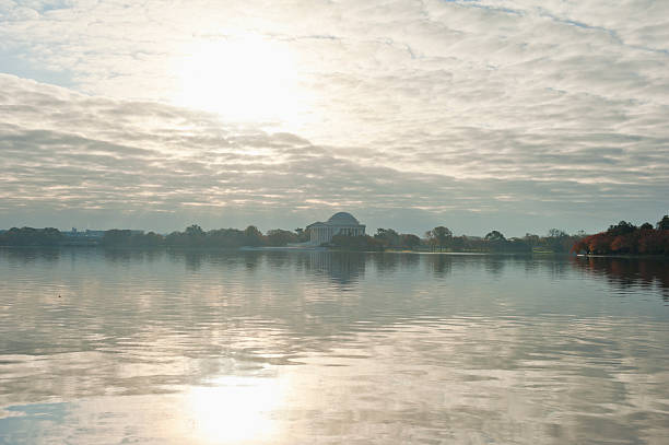 istock Jefferson memorial at Tidal Basin Washington DC with colorful trees 185323767