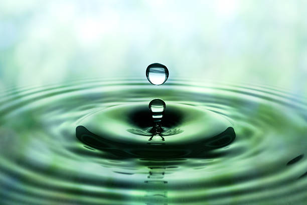 istock Falling green drops of water 185324107