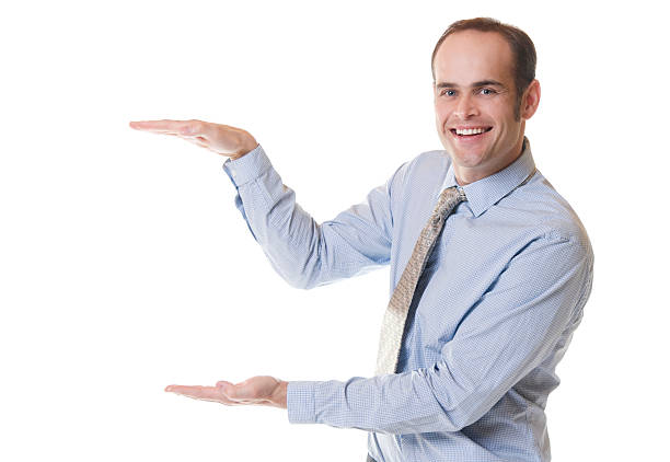 istock Business Man in Blue Shirt with Tie 185324371