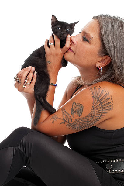istock Women is holding kitten with passion 185324668