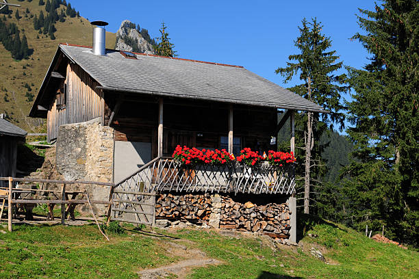 Swiss chalet near Reichenbach in Switzerland