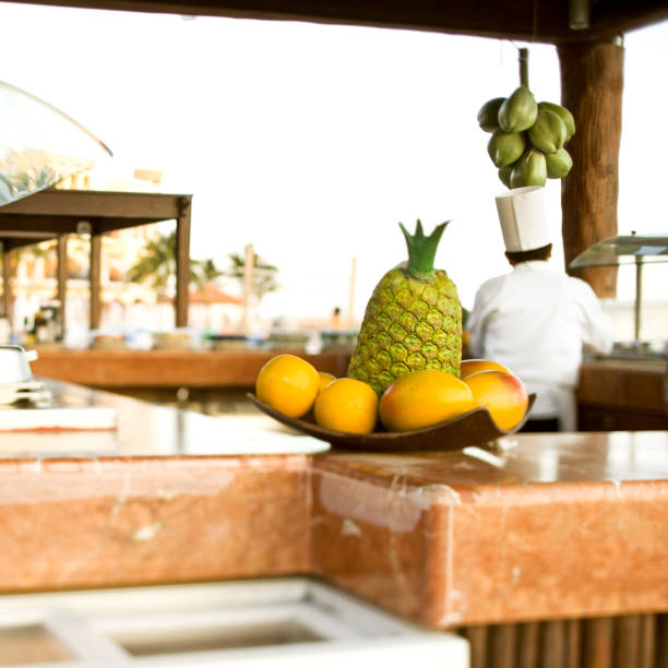istock Chef preparing food for breakfast buffet in hotel 185325136