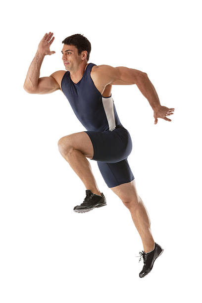 istock Male athlete running 185325223
