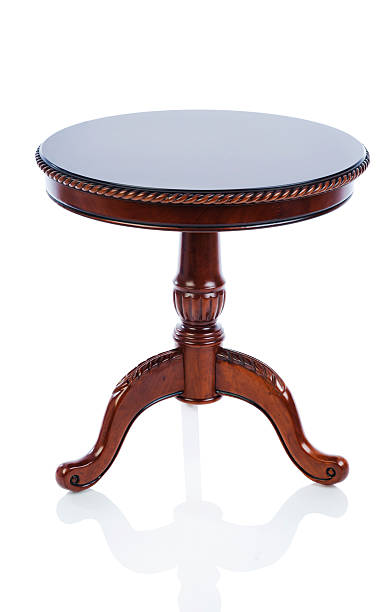 antigüedades de mesa - furniture table isolated old fotografías e imágenes de stock